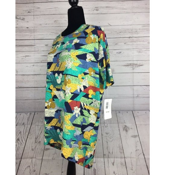 Women's Top Casual LULAROE Irma Disney Collection Mickey Minnie- Size: XS  (2-6) - Picture 5 of 9